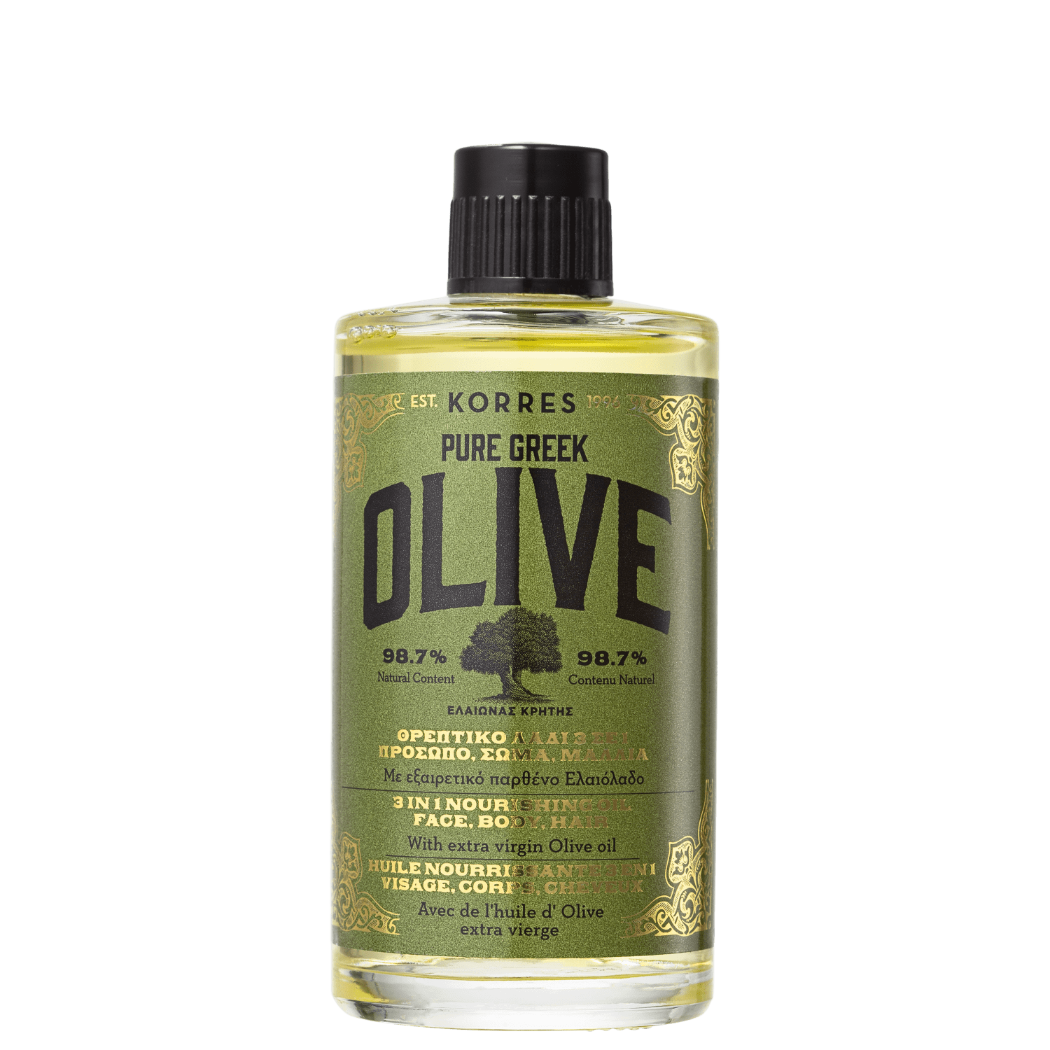 Óleo Multifuncional Korres Pure Greek Olive 3 em 1 100ml