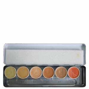 Paleta de Corretivo Kryolan Dermacolor Camouflage Paleta BP4 Cores Original