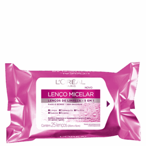 Lenço Demaquilante L’Oréal Paris Dermo Expertise Lenço Micelar 5 Em 1 25 Unidades