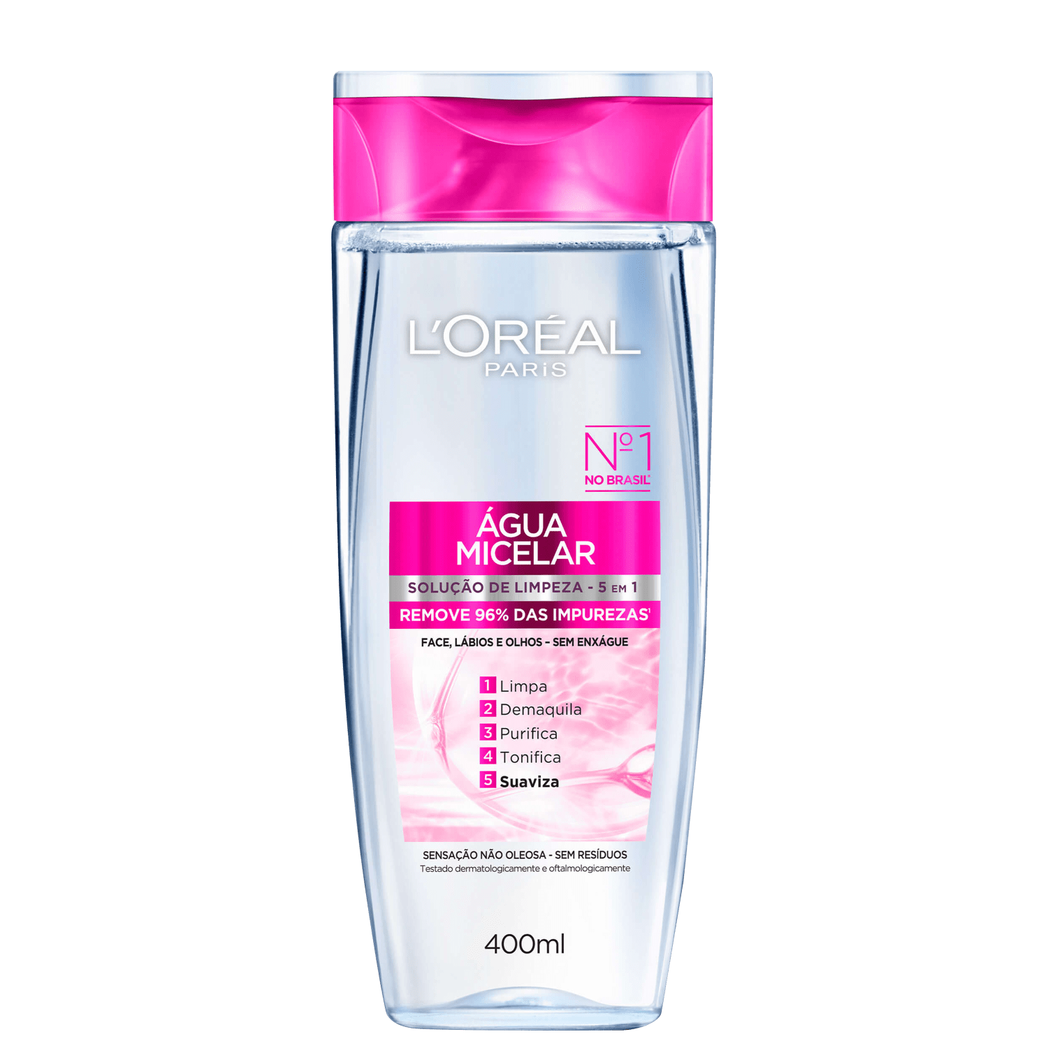 Água Micelar L’Oréal Paris Dermo Expertise Solução de Limpeza 5 em 1 400ml