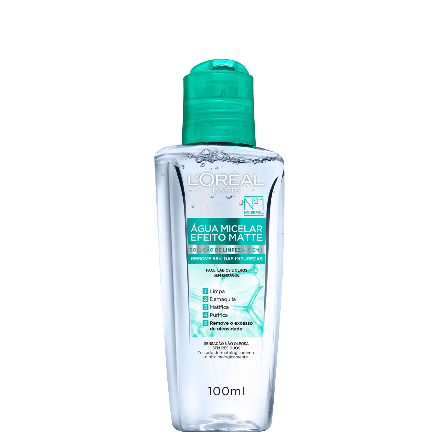 Água Micelar L’Oréal Paris Efeito Matte Solução de Limpeza 5 em 1 100ml