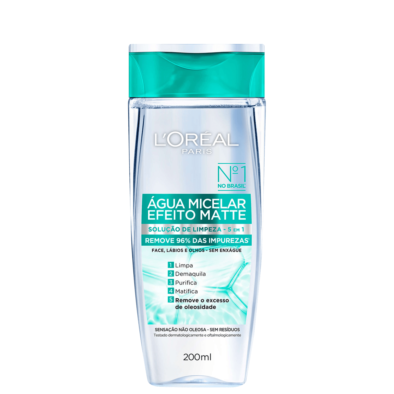Água Micelar L’Oréal Paris Efeito Matte Solução de Limpeza 5 em 1 200ml