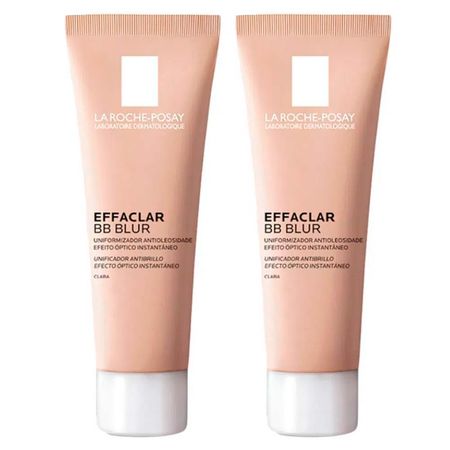 Kit Base Uniformizadora Mousse La Roche-Posay Effaclar BB Blur Clara 2 Unidades 20ml