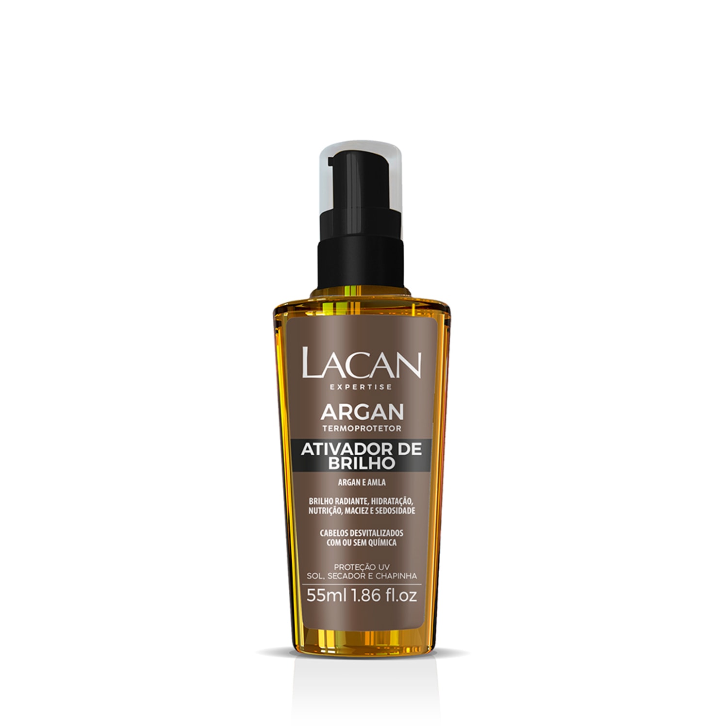 Óleo Capilar Lacan Expertise Argan Termoprotetor Ativador de Brilho 55ml