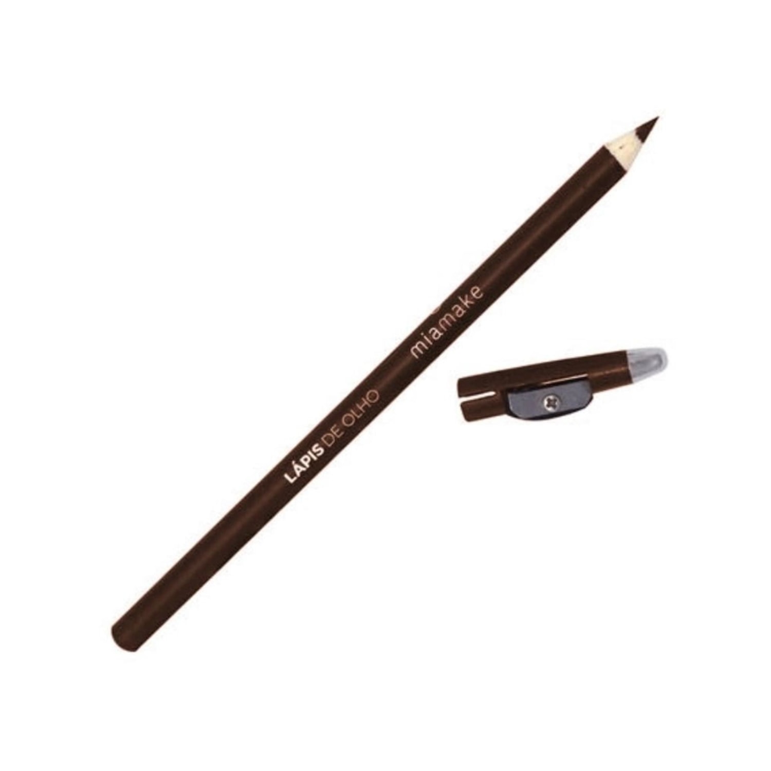 Lápis de Olho com Apontador Waterproof Mia Make Marrom