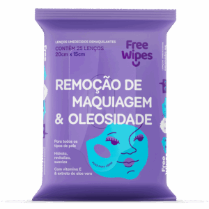 Lenço Umedecido Demaquilante Free Wipes 25 Unidades