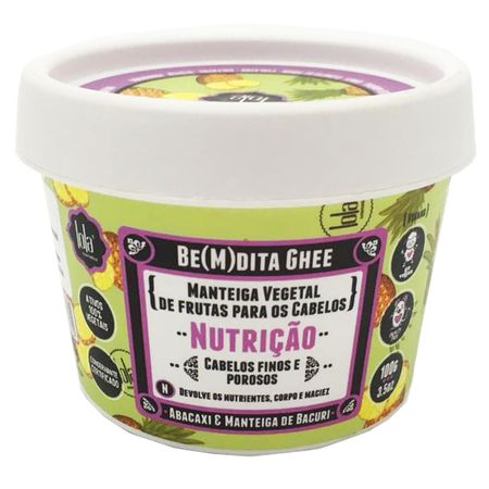Máscara de Nutrição Lola Cosmetics Bemdita Ghee Abacaxi Manteiga De Bacuri