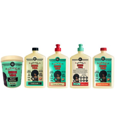 Kit Lola Cosmetics Meu Cacho Minha Vida Shampoo Condicionador Máscara Creme Gel