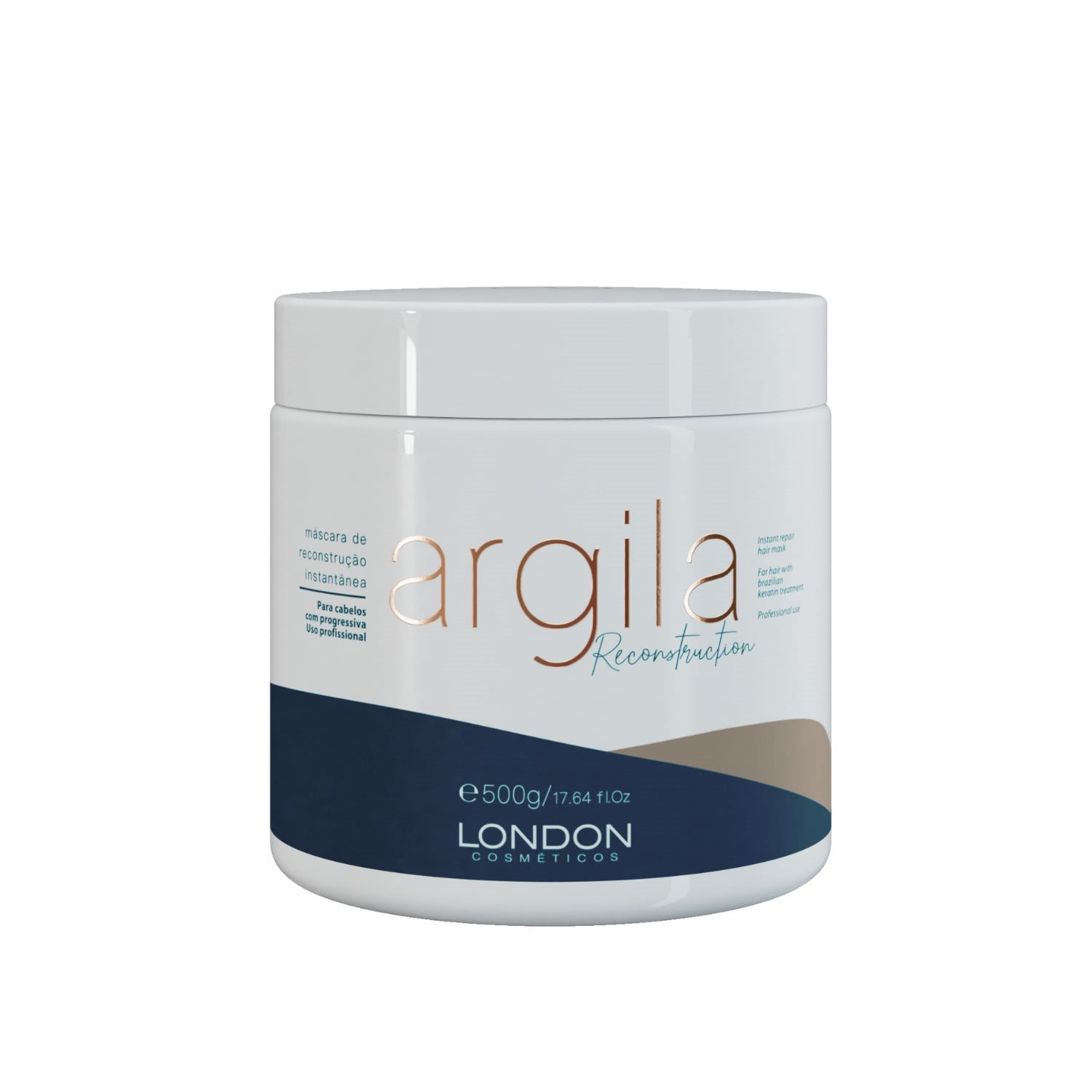 Máscara Capilar London Cosmeticos Argila Reconstruction 500g