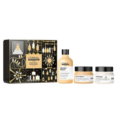 Kit Loreal Professionnel Serie Expert Absolut Repair Shampoo Máscara Máscara Detox