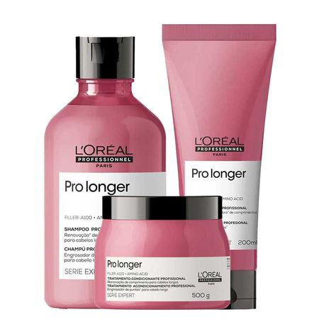 Kit Loreal Professionnel Pro Longer Shampoo Condicionador 200ml Máscara 500g