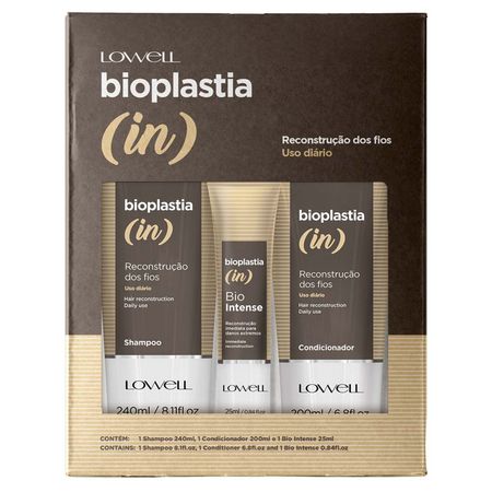 Lowell Bioplastia In Kit – Shampoo + Condicionador + Máscara Kit