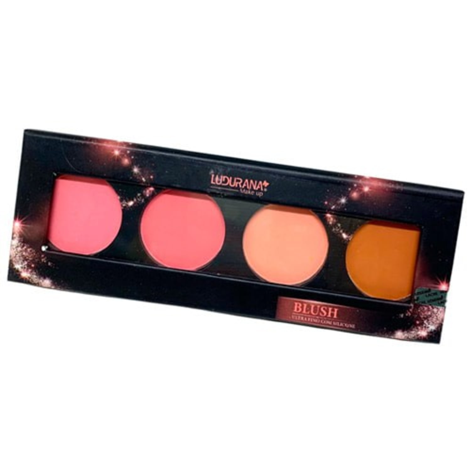 Paleta de Blush Ludurana Quarteto Ultrafino com Silicone 10g