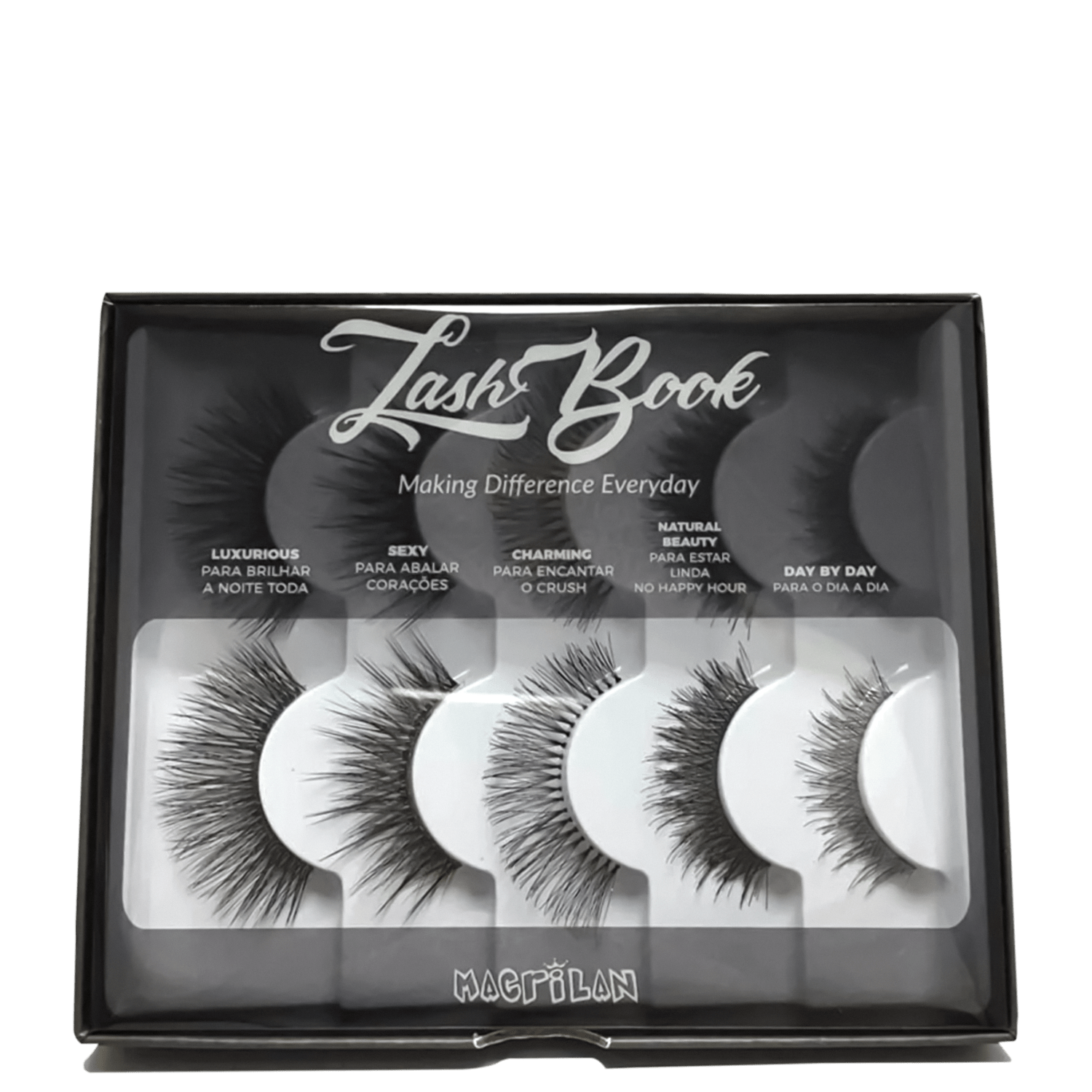 Cílios Postiços Macrilan Lash Book 5 pares