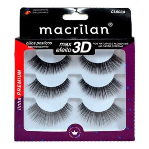Cílios Postiços Macrilan Linha Premium Max Efeito 3D Fios Naturais e Alongados 3 pares Cílios Postiços Macrilan Linha Premium Max Efeito 3D Fios Naturais e Alongados 3 pares