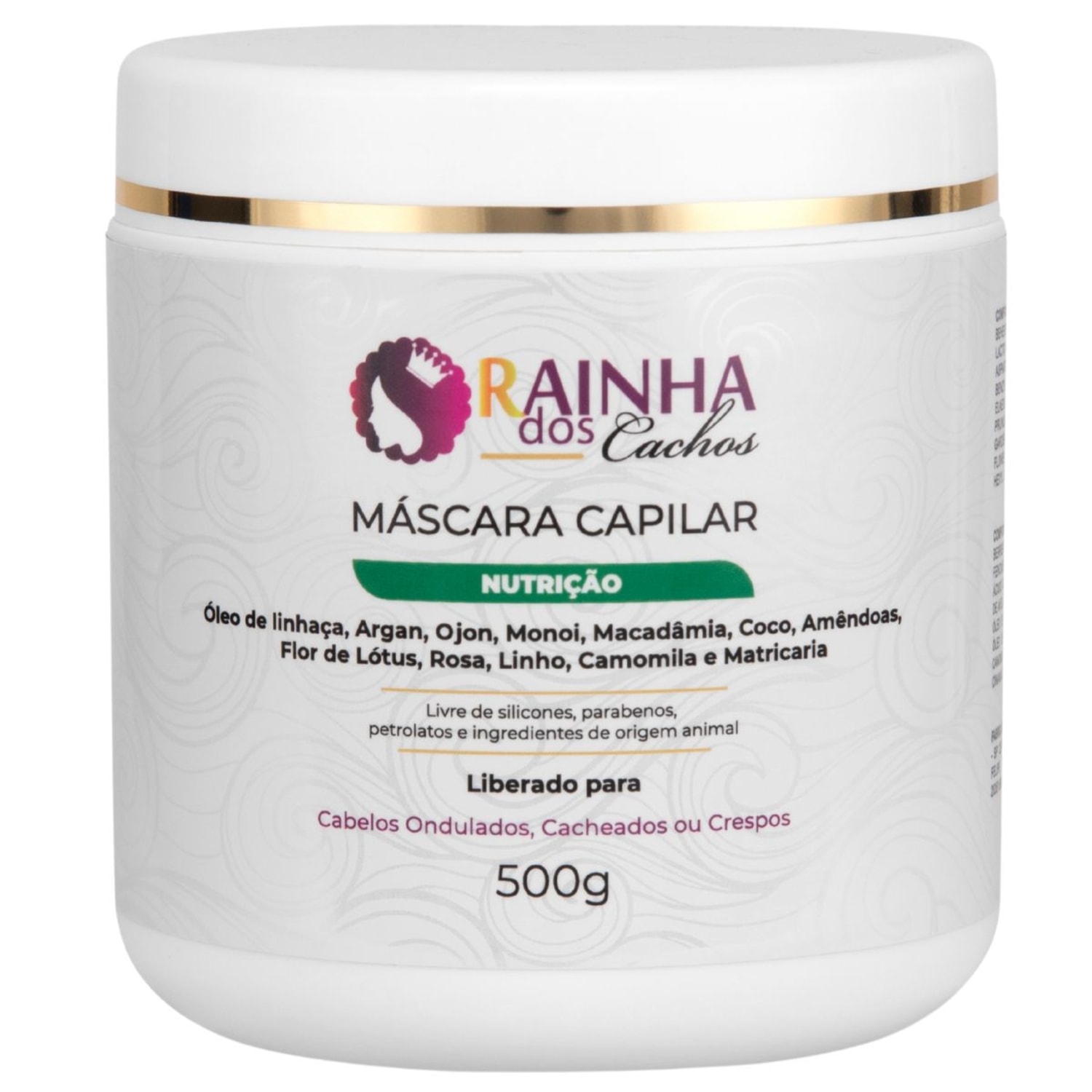 Máscara de Nutrição Rainha dos Cachos 500g