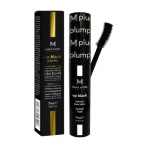 Máscara para Cílios Make More Plump Up Black Preta Volume
