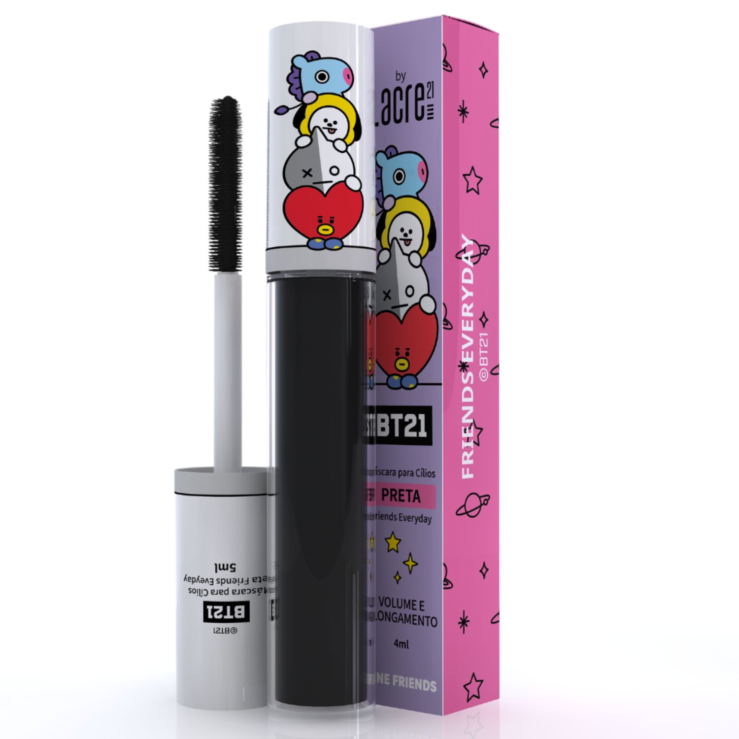 Máscara para Cílios BT21 Preta Friends Everyday