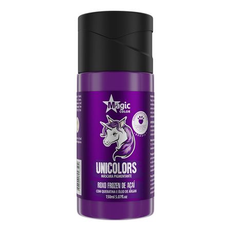Máscara Pigmentante Magic Color Unicolors Roxo Frozen De Açai 150ml