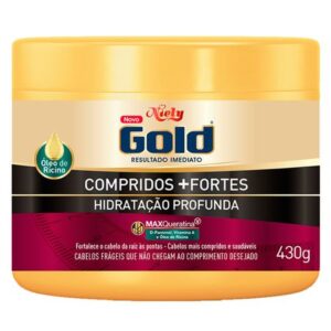 Máscara de Hidratação Profunda Niely Gold Compridos Fortes