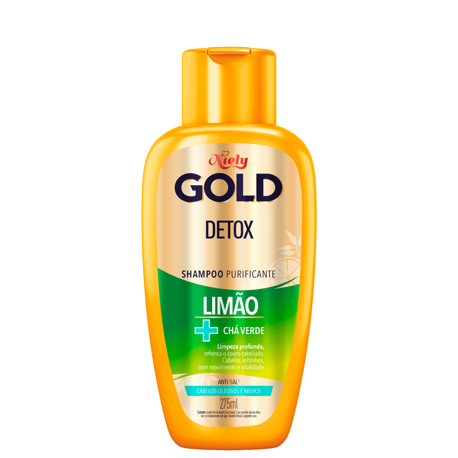 Shampoo Niely Gold Detox Limão Chá Verde 275ml