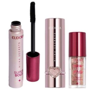 Kit Niina Secrets by Eudora (Máscara de Cílios + Delineador + Batom Cremoso) 1 Unidade Kit Niina Secrets by Eudora (Máscara de Cílios + Delineador + Batom Cremoso) 1 Unidade