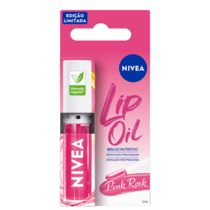 Lip Oil NIVEA Brilho Nutritivo Pink Rock 5,5ml Lip Oil NIVEA Brilho Nutritivo Pink Rock 5,5ml