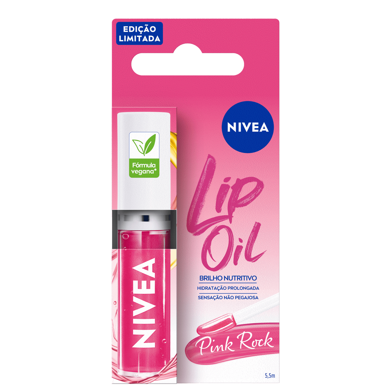 Lip Oil NIVEA Brilho Nutritivo Pink Rock 5,5ml