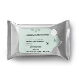 Lenço Demaquilante Antisséptico O Boticário Make B. Skin 20 Unidades