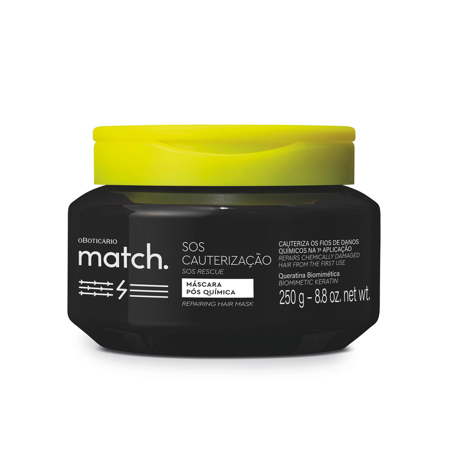 Máscara Capilar Pós Química O Boticário Match SOS Cauterização 250ml