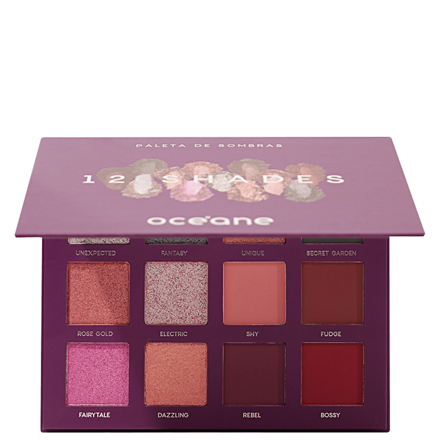 Paleta de Sombras Océane Purple 12 Shades 26,5g