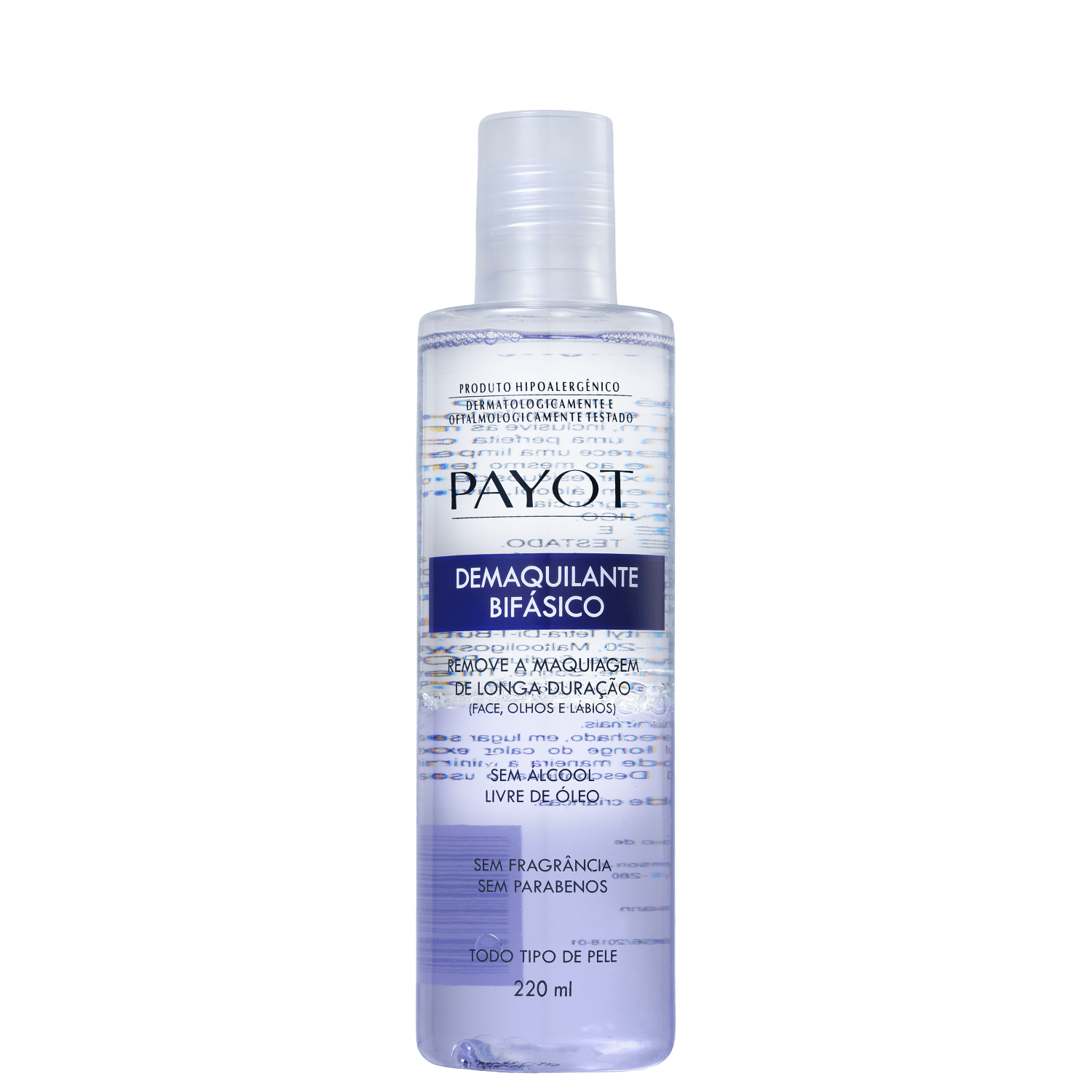 Demaquilante Bifásico Payot Face, Olhos e Lábios 220ml