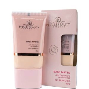 Base Phállebeauty Matte Alta Cobertura Longa Duração Cor 01 30g