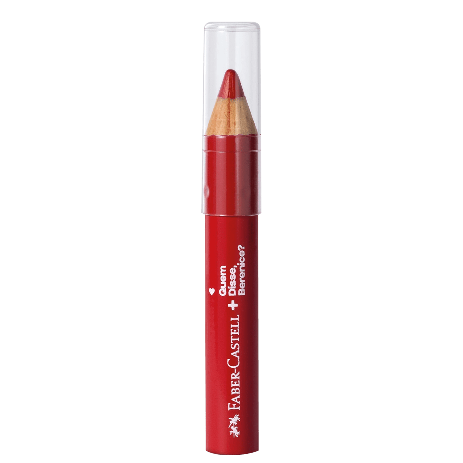 Lápis Multifuncional 3 em 1 Quem Disse Berenice? Faber-Castell Jumbo Vermelho 1,2g