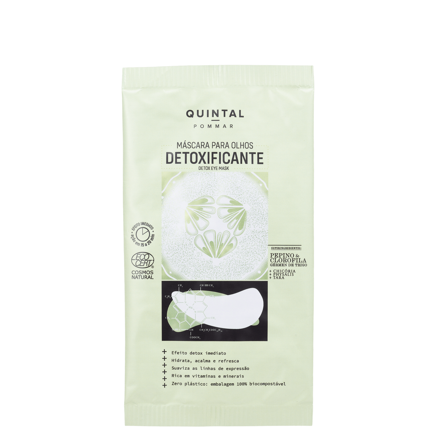 Máscara Detoxificante Quintal Para Área Dos Olhos 2 Unidades