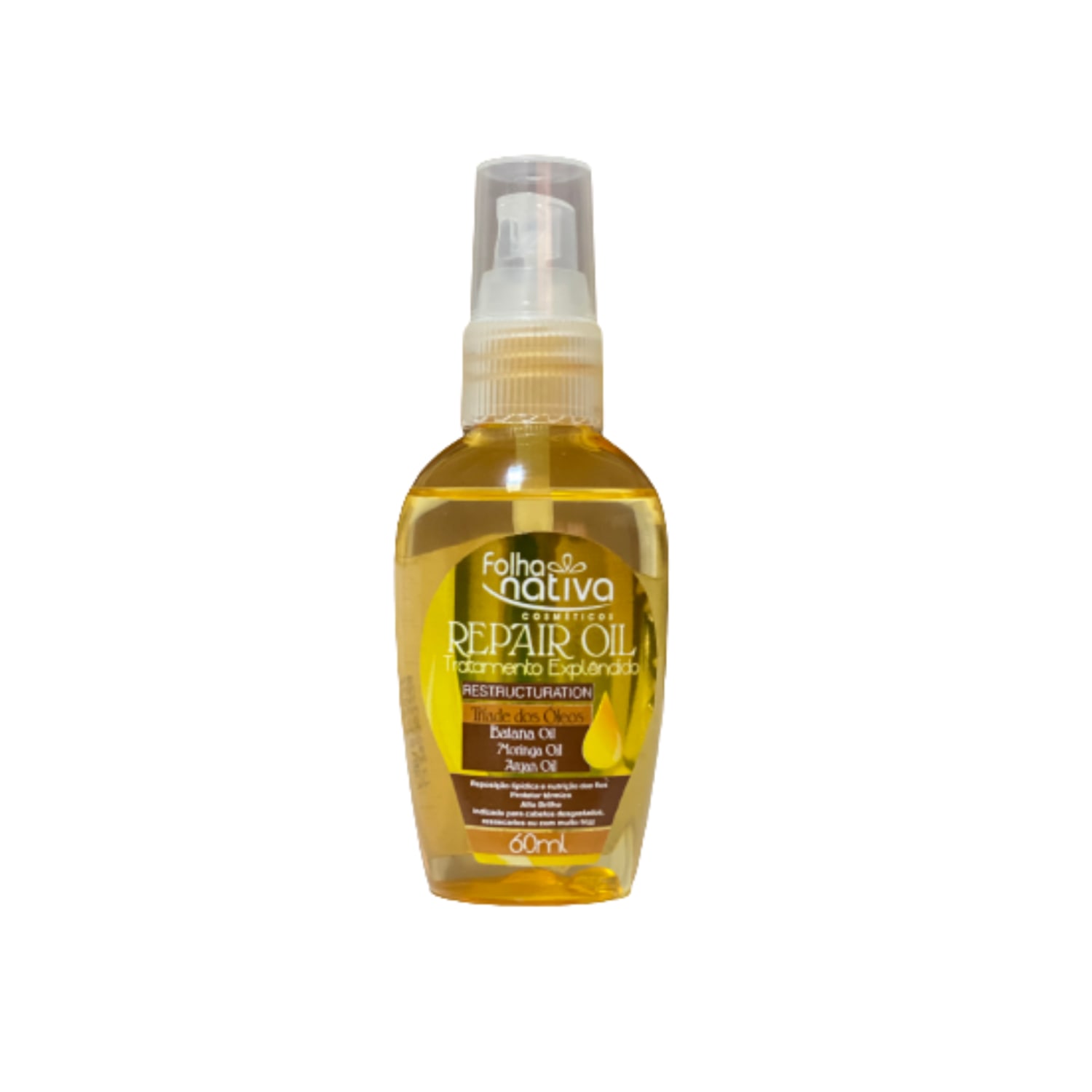 Sérum Capilar Repair Oil Tratamento Explêndido Folha Nativa 60ml