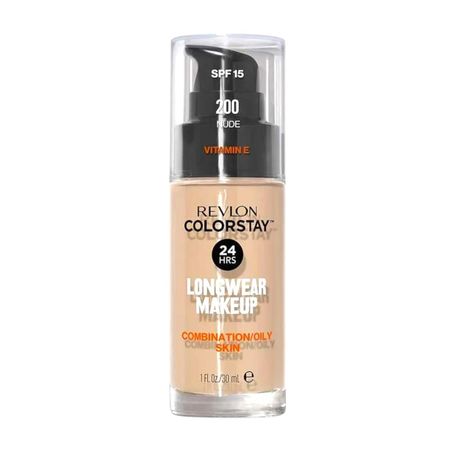 Base Líquida Revlon Colorstay Make Up Combination Oily Skin 200 Nude FPS 15 30ml