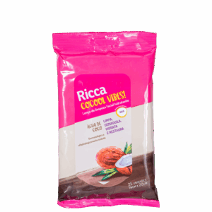Lenço Demaquilante Ricca Cocool Vibes! Água de Coco 25 Unidades Lenço Demaquilante Ricca Cocool Vibes! Água de Coco 25 Unidades