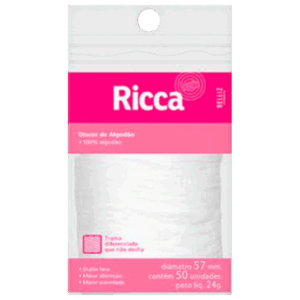 Discos de Algodão Ricca 50 Unidades