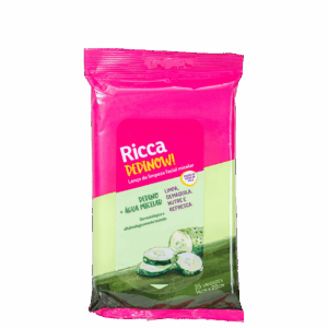Lenço Demaquilante Ricca Pepinow! Pepino + Água Micelar 25 Unidades Lenço Demaquilante Ricca Pepinow! Pepino + Água Micelar 25 Unidades