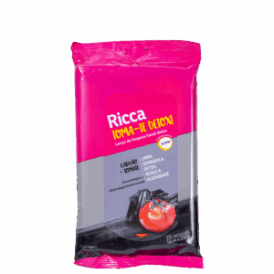 Lenço Demaquilante Ricca Toma-te Detox! Carvão + Tomate 25 Unidades Lenço Demaquilante Ricca Toma-te Detox! Carvão + Tomate 25 Unidades