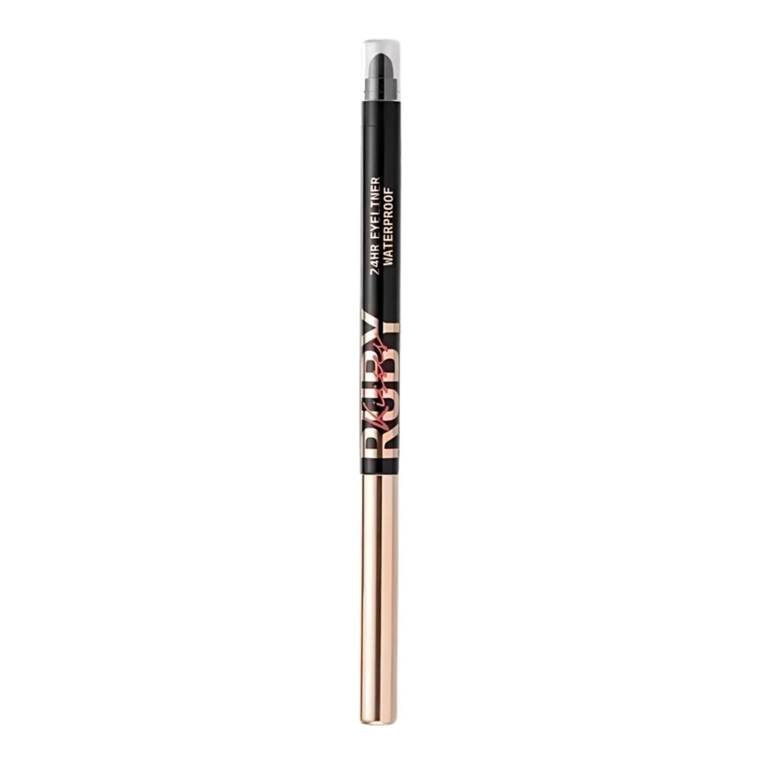 Lápis de Olho Retrátil em Gel Ruby Kisses Eye Liner Blackest Black 300mg