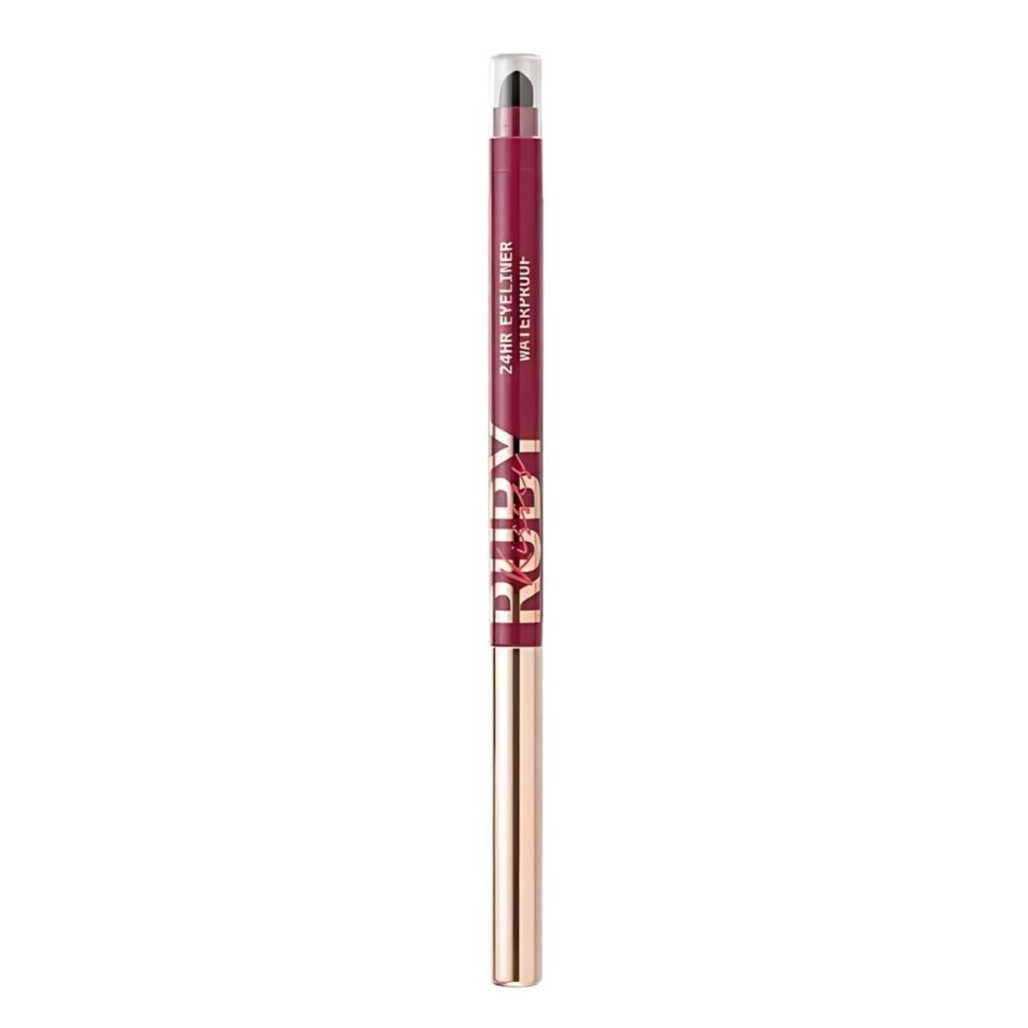 Lápis de Olho Retrátil em Gel Glittery Ruby Kisses Eye Liner Burgundy 300mg