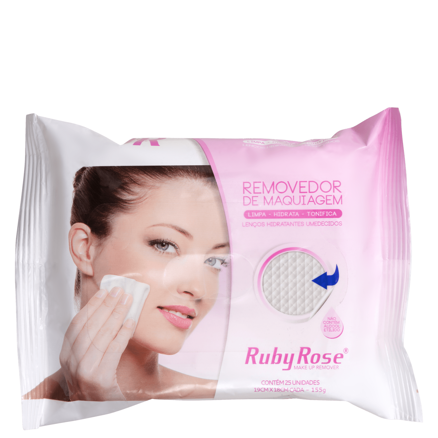 Lenço Demaquilante Ruby Rose Dermo 25 Unidades