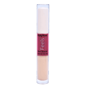 Contorno e Corretivo Líquido Ruby Rose Feels Duo Sculpt Chantilly 10 e Avelã 70 10ml