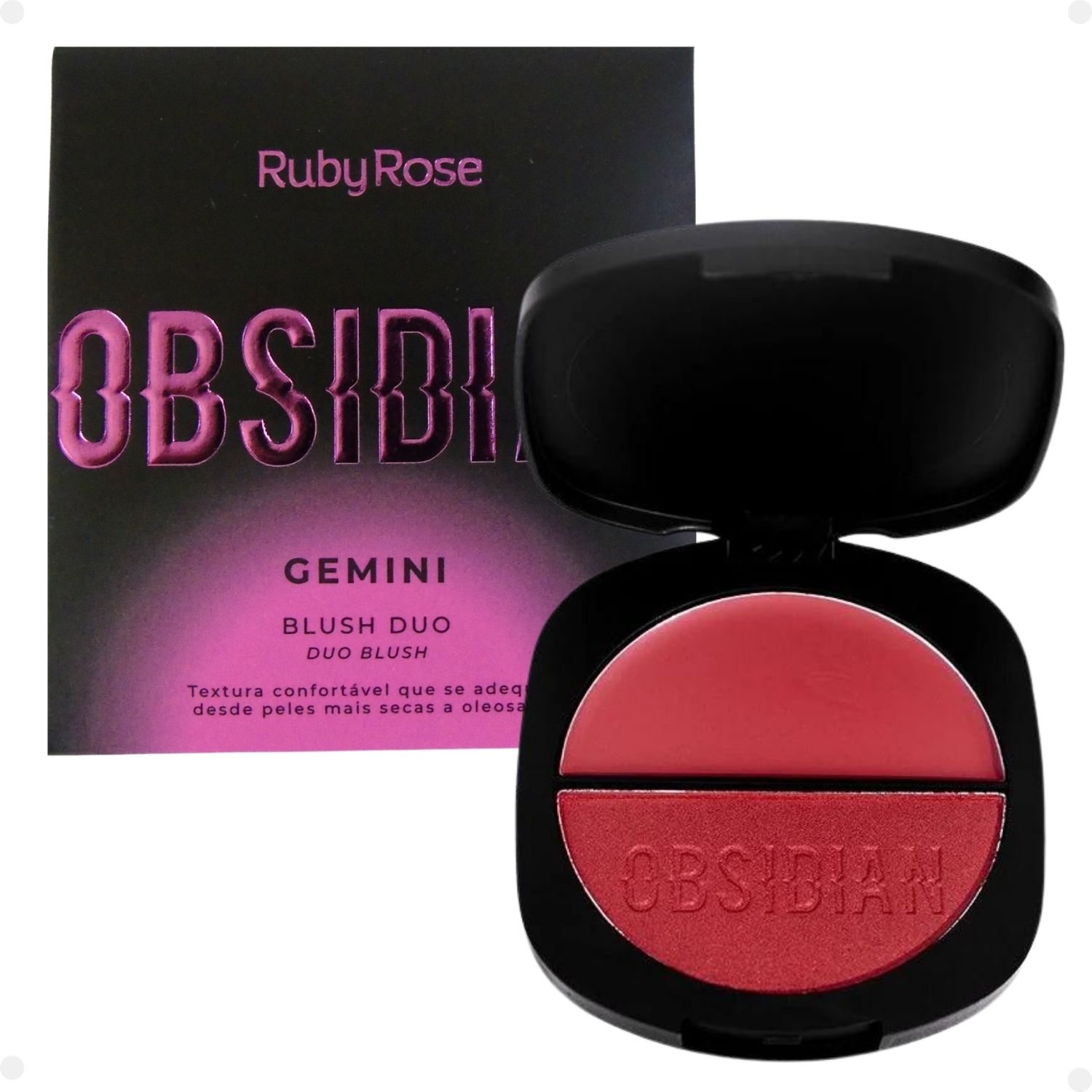 Blush Duo Ruby Rose Obsidian Gemini OG01 3.8g