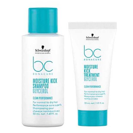 Kit Travel Size Schwarzkopf BC Clean Performance Moisture Kick Shampoo Máscara