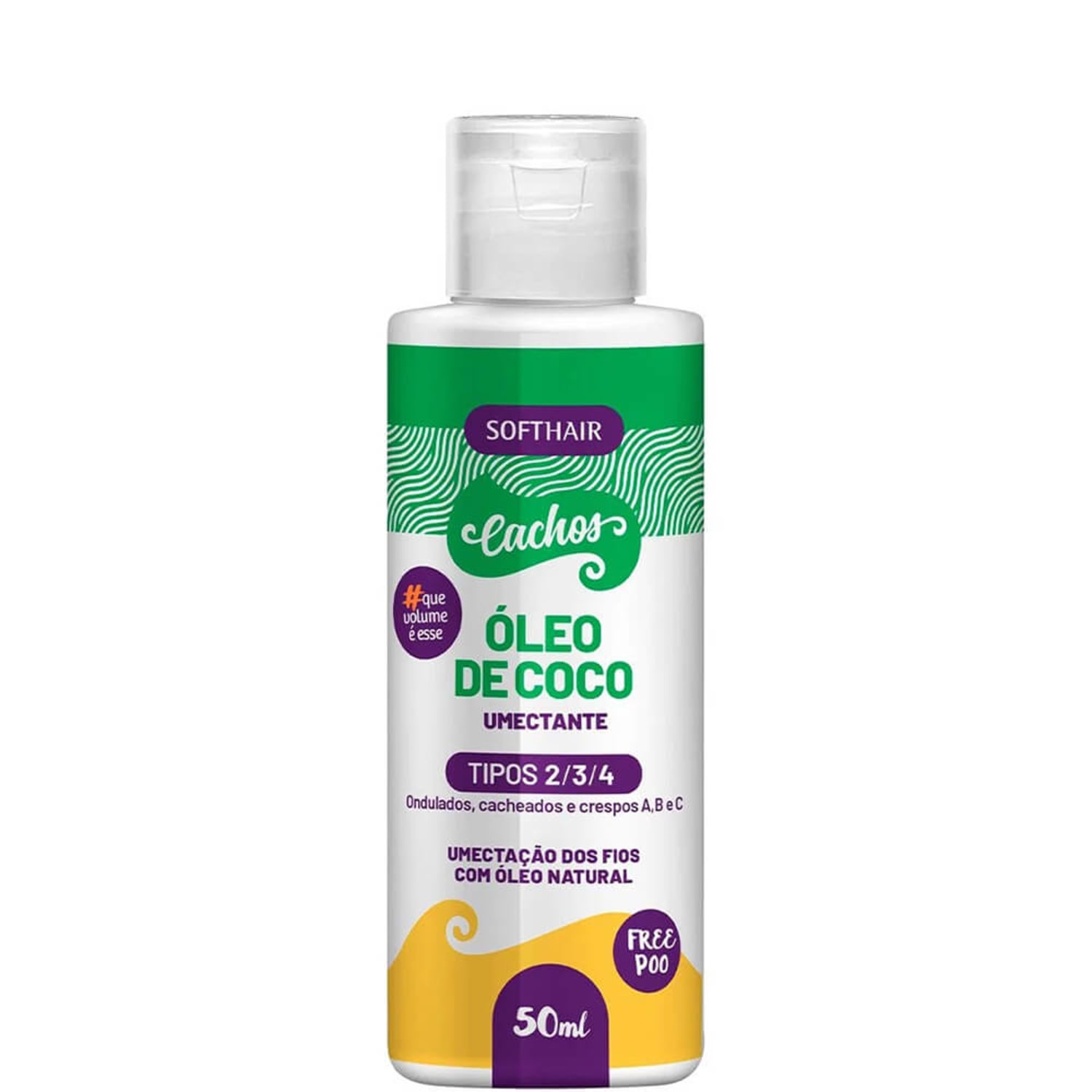 Óleo de Coco Umectante Soft Hair Cachos 50ml