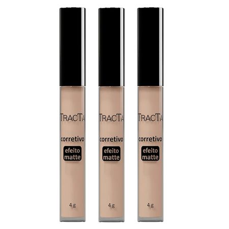 Kit 3 Corretivos Tracta Efeito Matte Claro