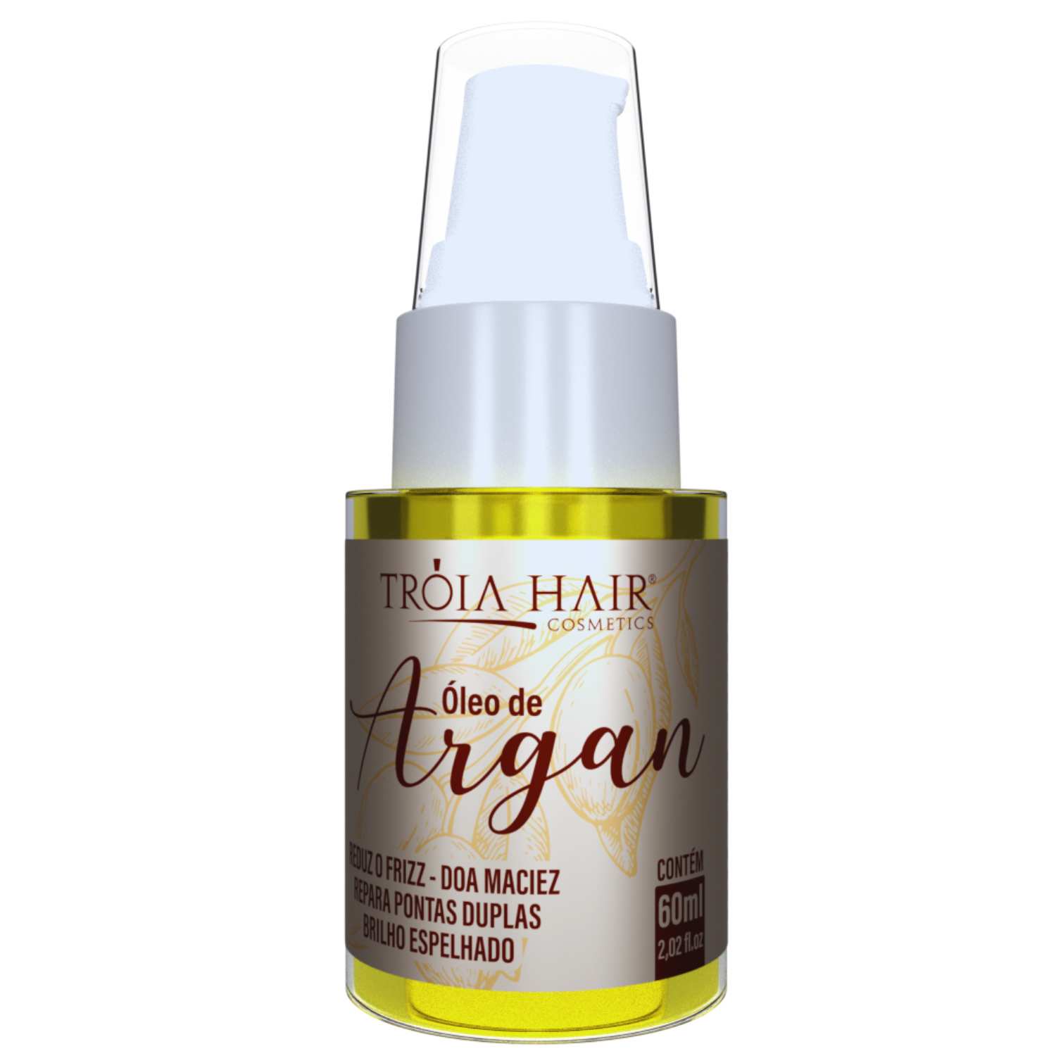 Óleo Capilar Tróia Hair Cosmetics Argan 60ml